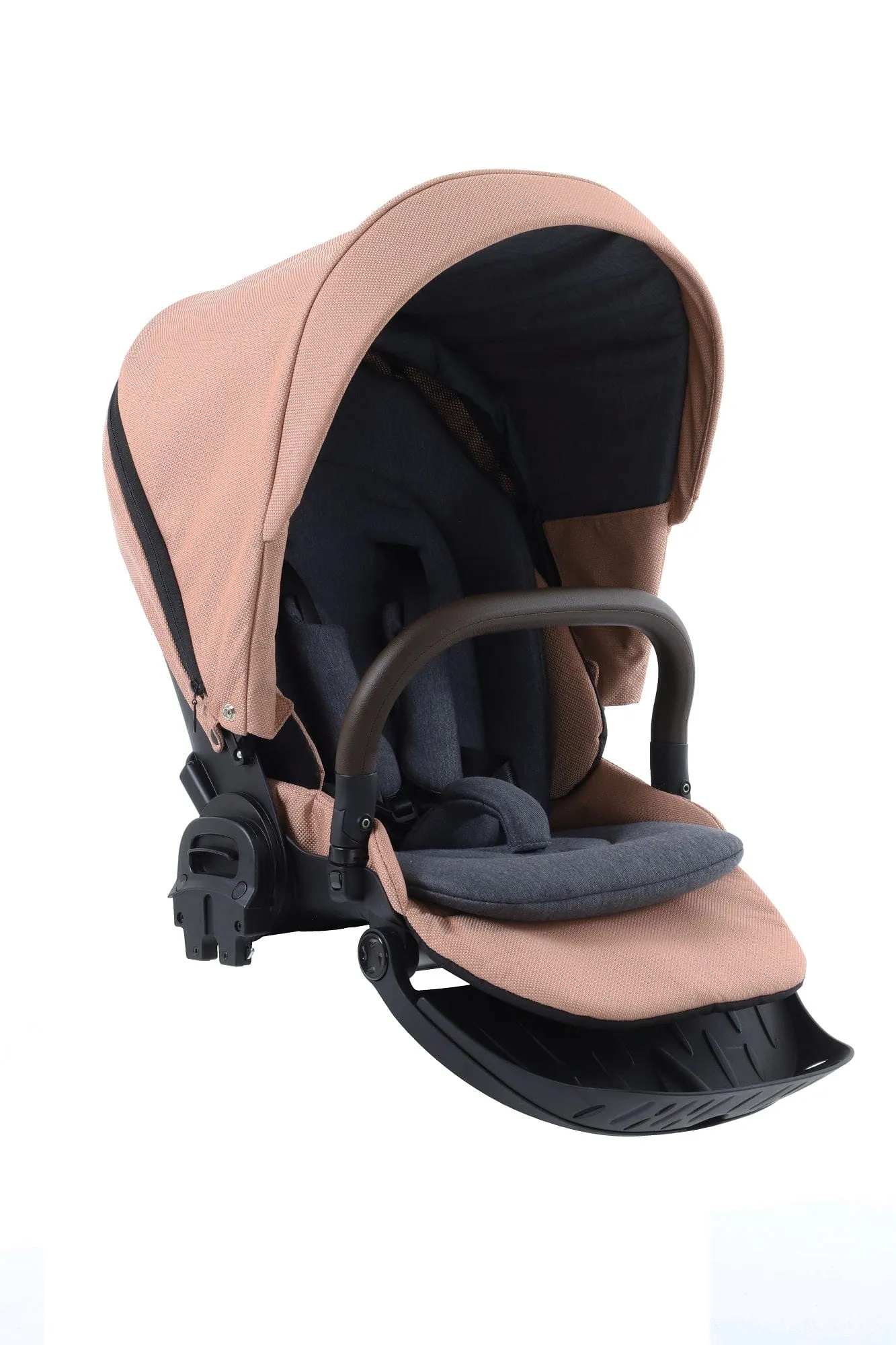BabyStyle Prestige Vogue Pushchair - Coral / Gold Frame / Brown Leather
