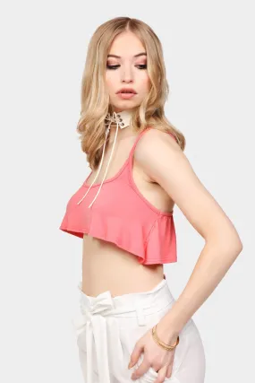 Coral Cami Crop Top