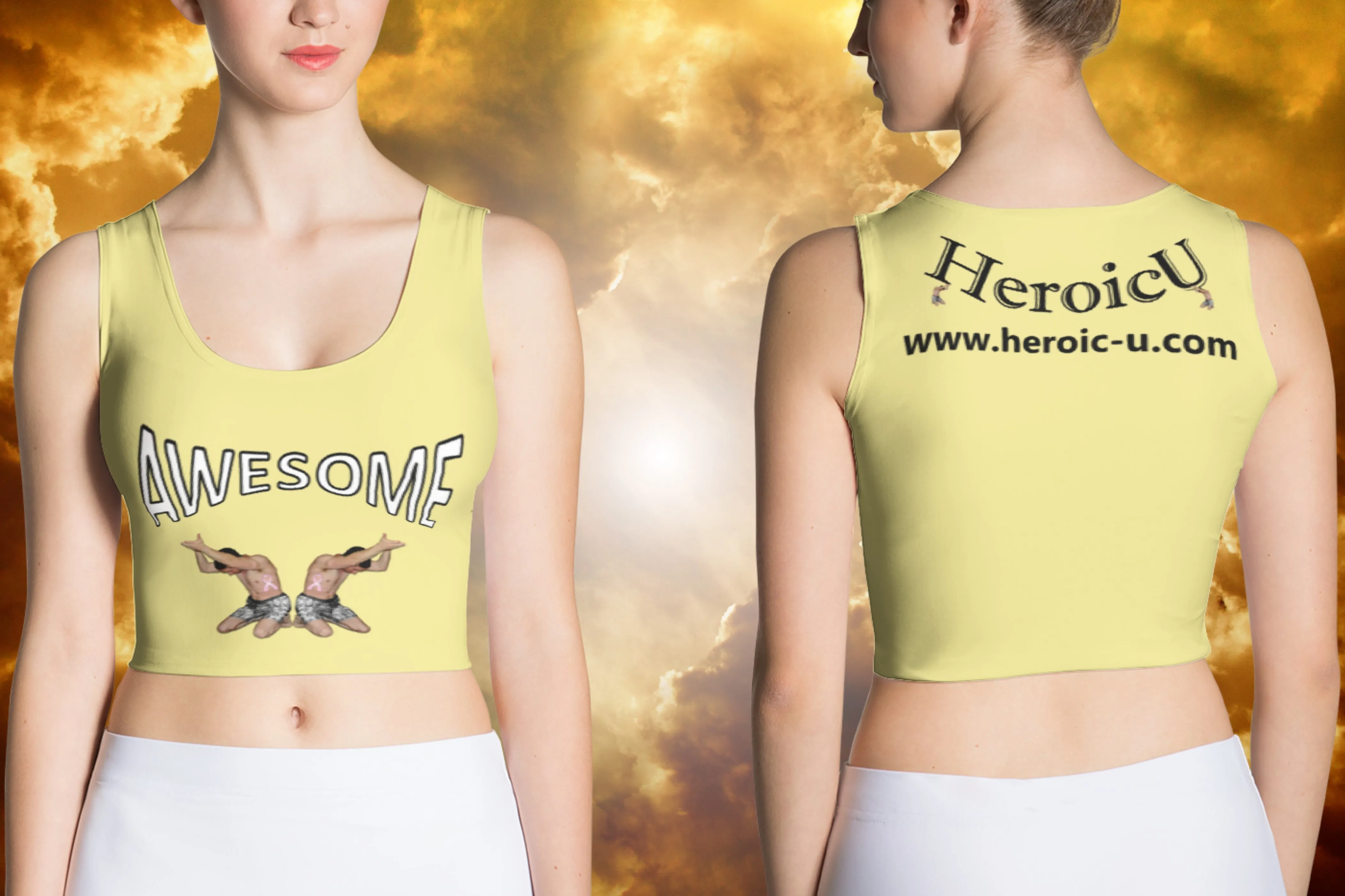 Crop Top Awesome Pale Yellow