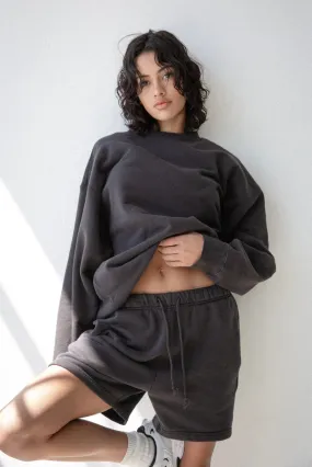 ELWOOD OVERSIZED CORE CREWNECK VINTAGE BLACK