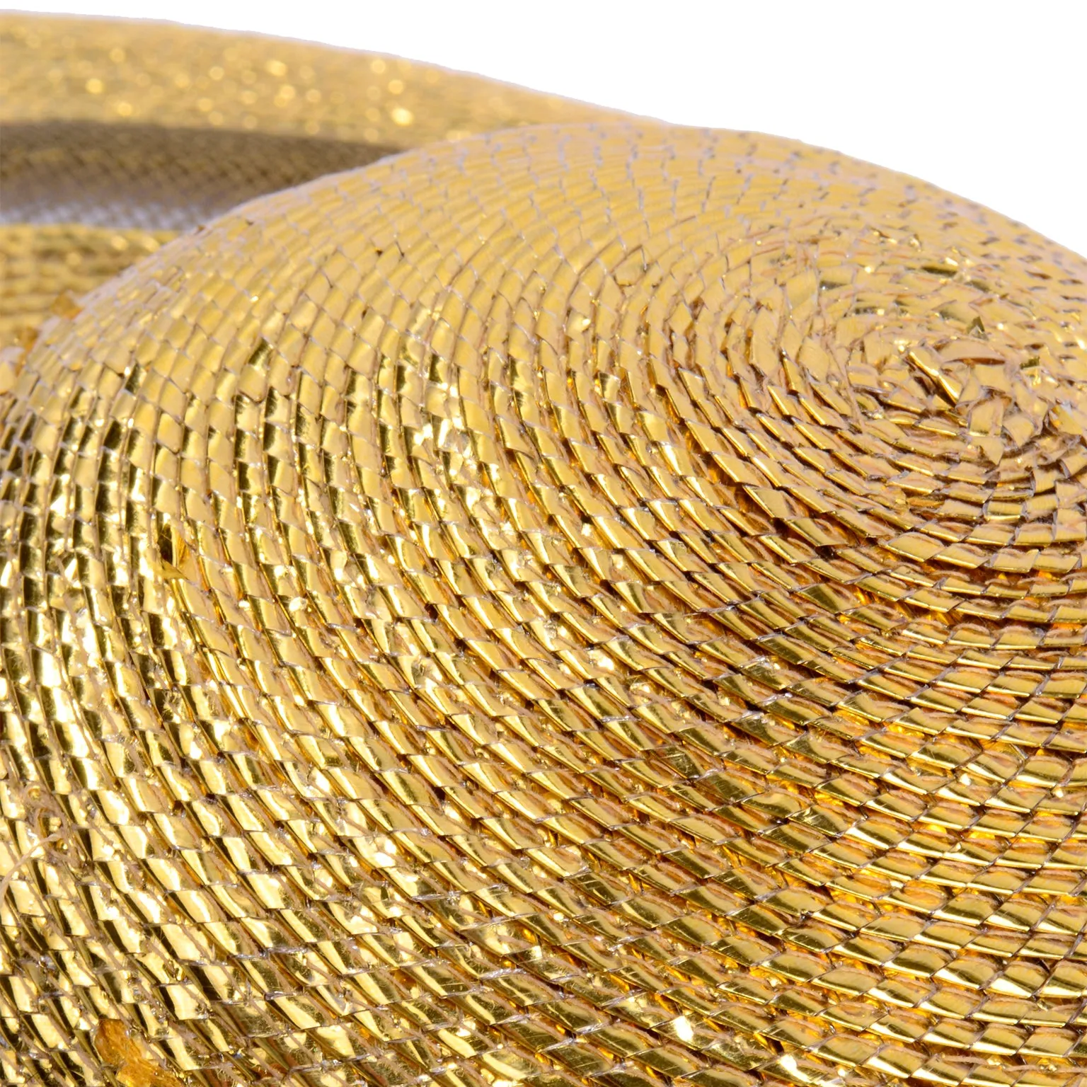 Frank Olive Vintage Gold Straw and Mesh Wide Brim Hat