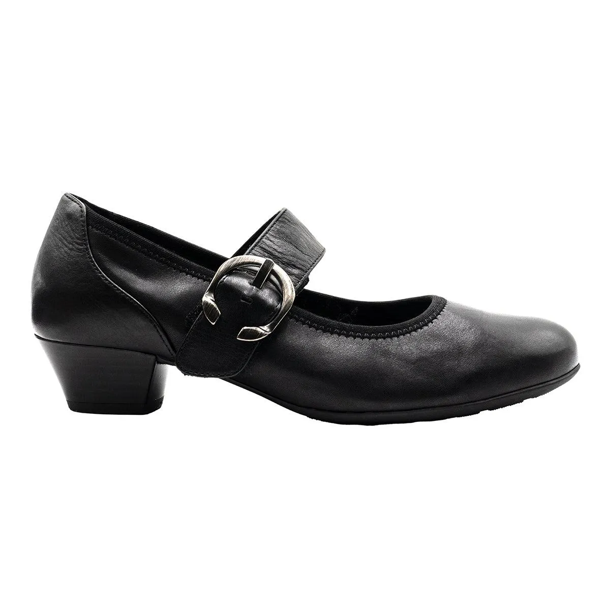 Gabor Heeled Ballerinas Leather Black Colour For Women
