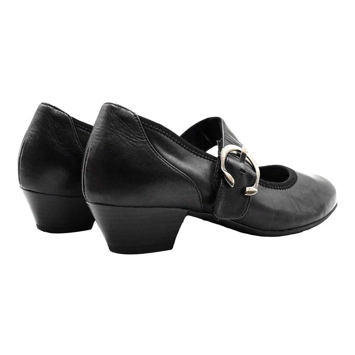 Gabor Heeled Ballerinas Leather Black Colour For Women