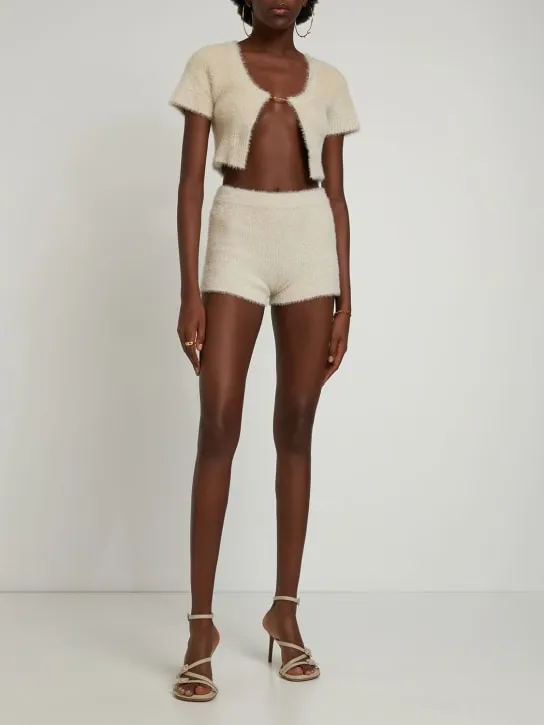 Jacquemus   La Maille Neve fluffy crop top 
