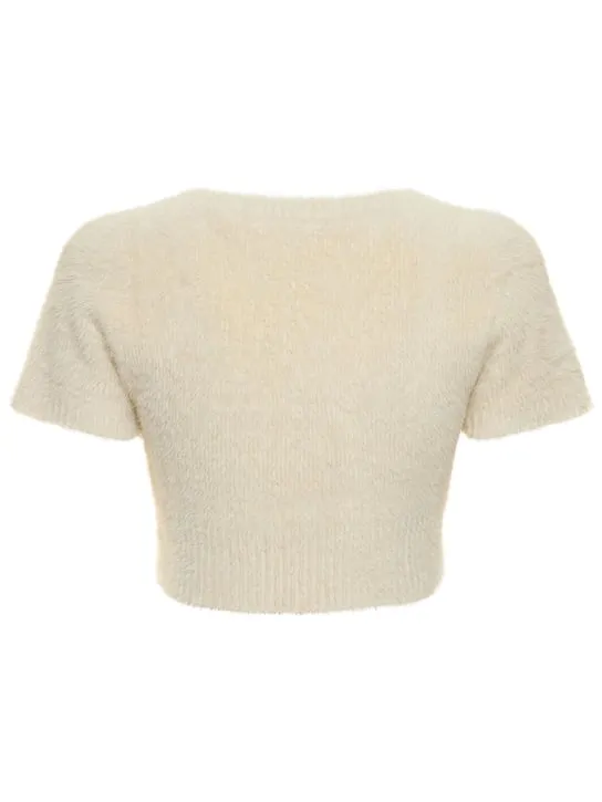 Jacquemus   La Maille Neve fluffy crop top 