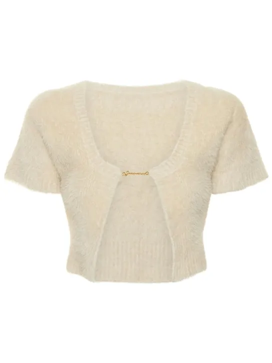 Jacquemus   La Maille Neve fluffy crop top 