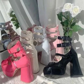 Lolita Killer Strap High-heeled Shoes