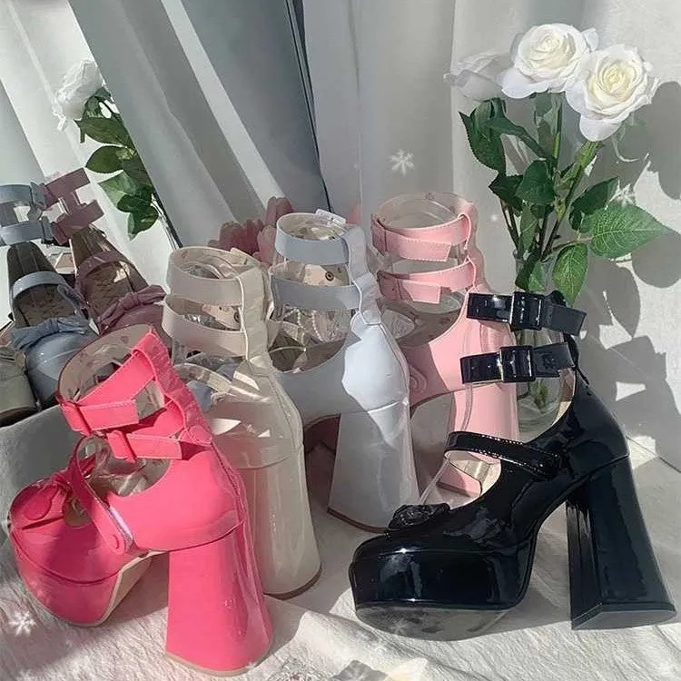 Lolita Killer Strap High-heeled Shoes