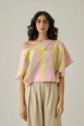 Madras Check Off-Shoulder Top
