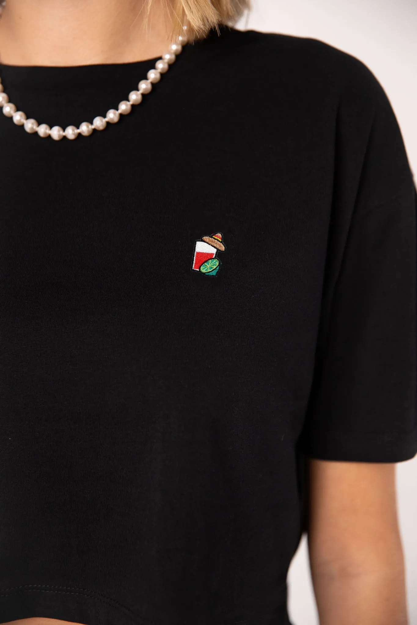 Mexikaner | Besticktes Bio Baumwoll Crop Top