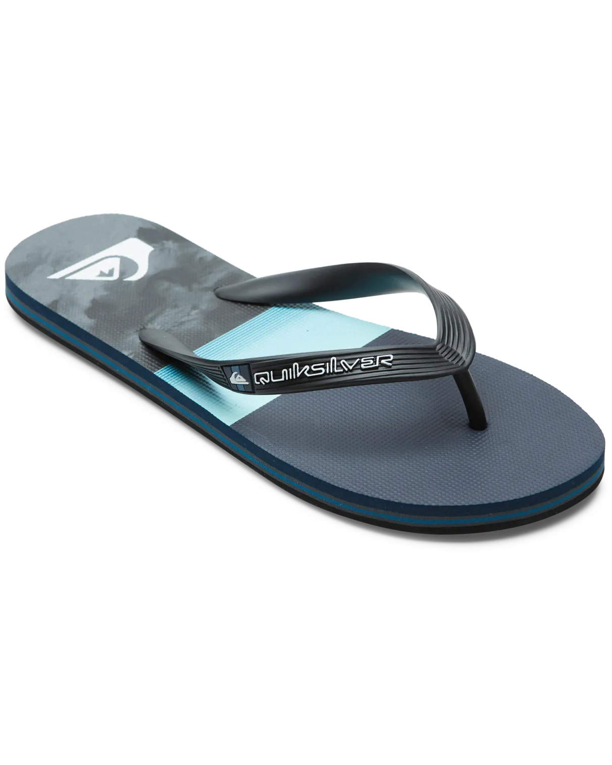 Molokai Panel Flip Flops in Blue & Grey