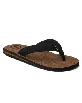 Mully Cork Flip Flops in Black