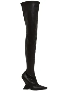 The Attico   105mm Cheope faux leather thigh boots 