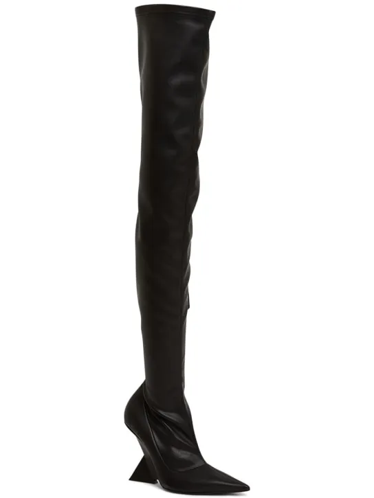 The Attico   105mm Cheope faux leather thigh boots 