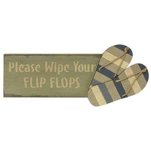 Wipe Your Flip Flops Sign